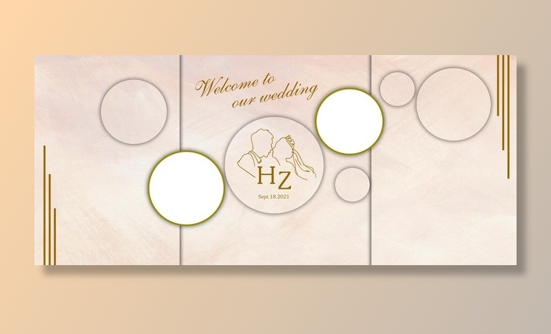 香槟色婚礼背景图片