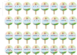 乒乓球拍展板手举牌图片