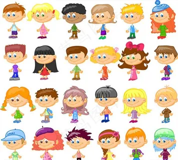 卡通小朋友人物图片