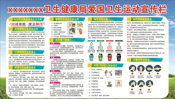 爱国卫生运动宣传栏图片