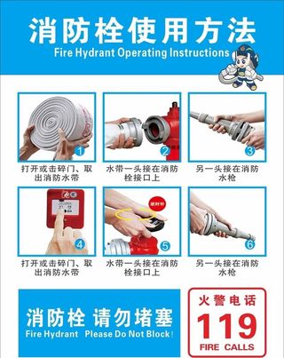 消防栓使用方法图片
