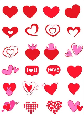 红色心形爱心装饰爱心图图片