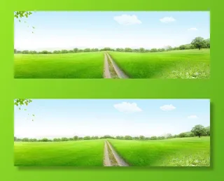 蓝天白云草地图片