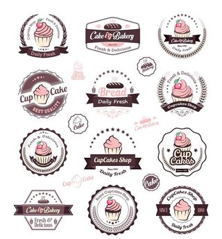 蛋糕和面包店徽标图片