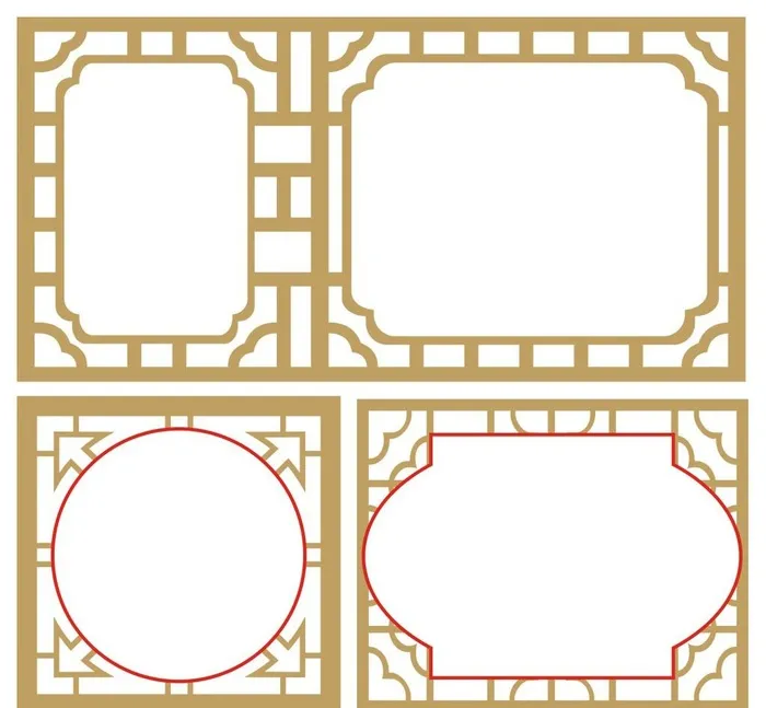 雕刻边框图片cdr矢量模版下载