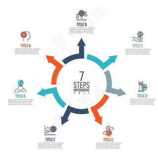 扁平化商业信息图表矢量设计素材图片