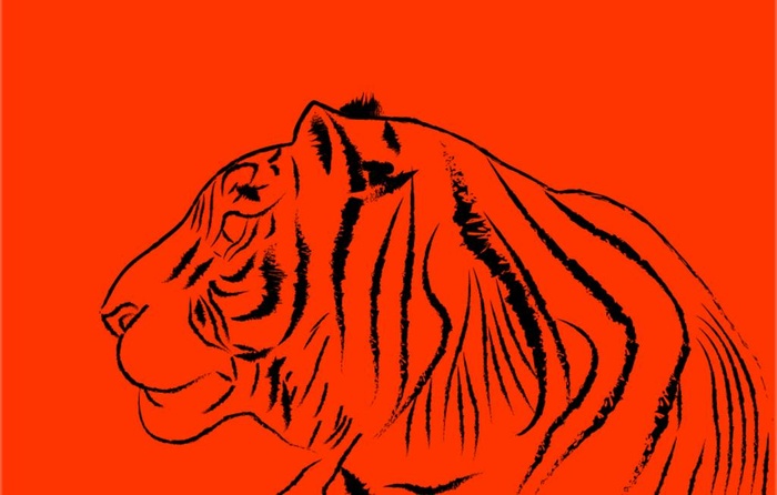 手绘老虎图片