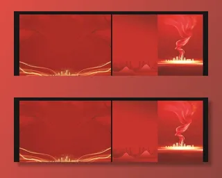 红色大气封面图片