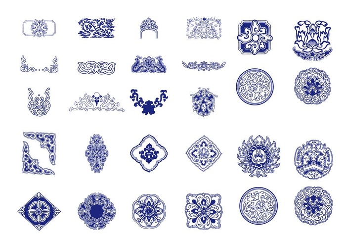 花纹图腾图片ai矢量模版下载