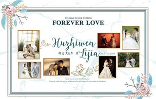婚礼照片墙图片