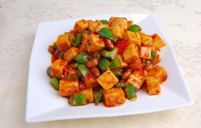 宫保素鸡丁图片