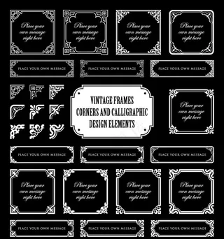 传统欧式花纹边框图片