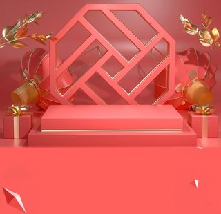 立体展台 C4D电商海报 台子图片