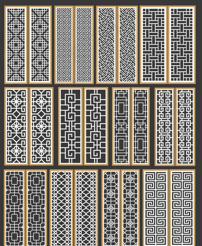 矢量镂空花格图片ai矢量模版下载