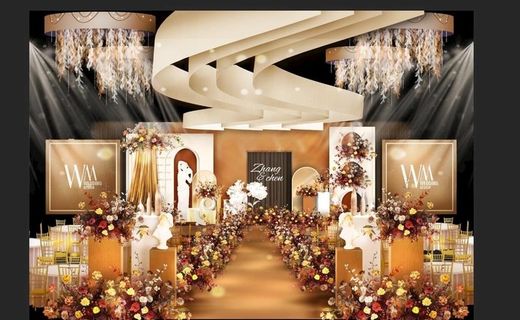 焦糖色婚礼效果图图片