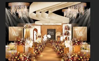 焦糖色婚礼效果图图片