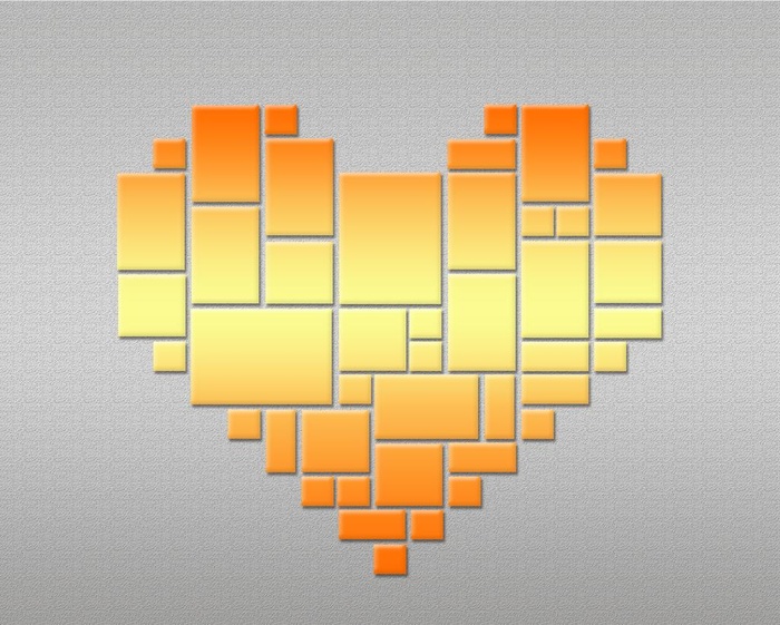 心形照片墙图片