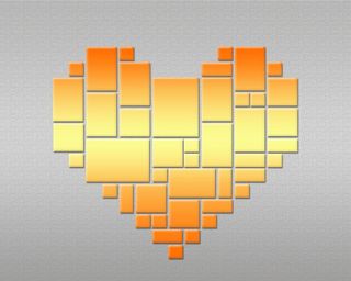 心形照片墙图片