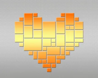 心形照片墙图片