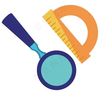 放大镜尺子图片