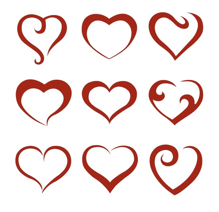 抽象红心元素图片