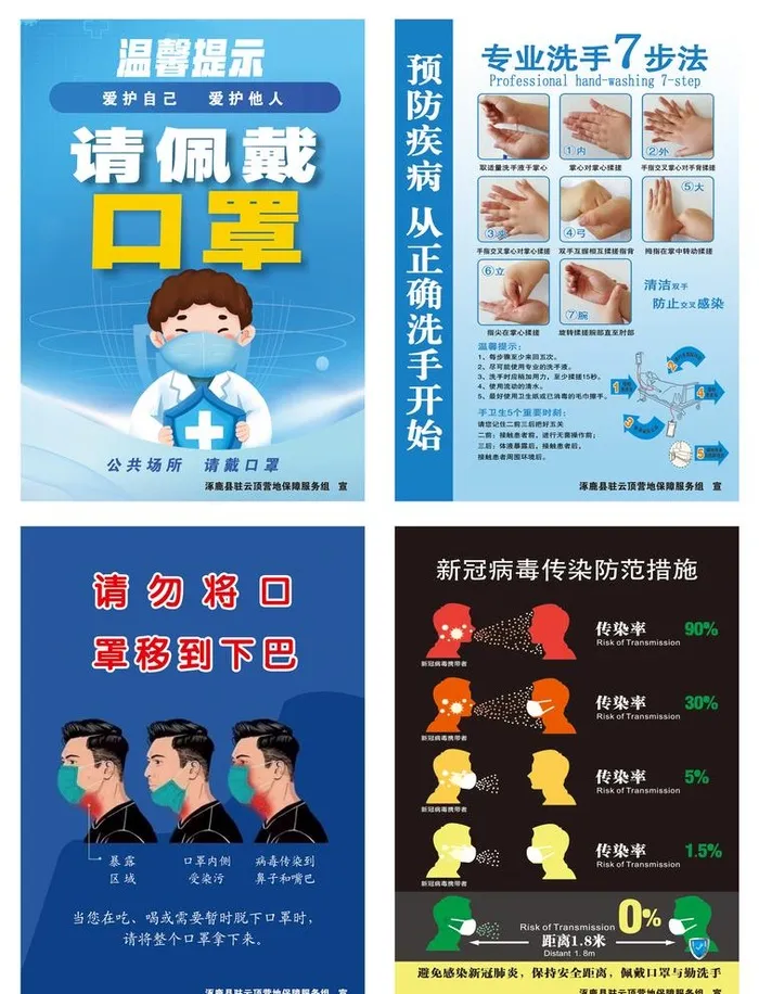 新冠疫情防控宣传图图片(1417x1984)psd模版下载