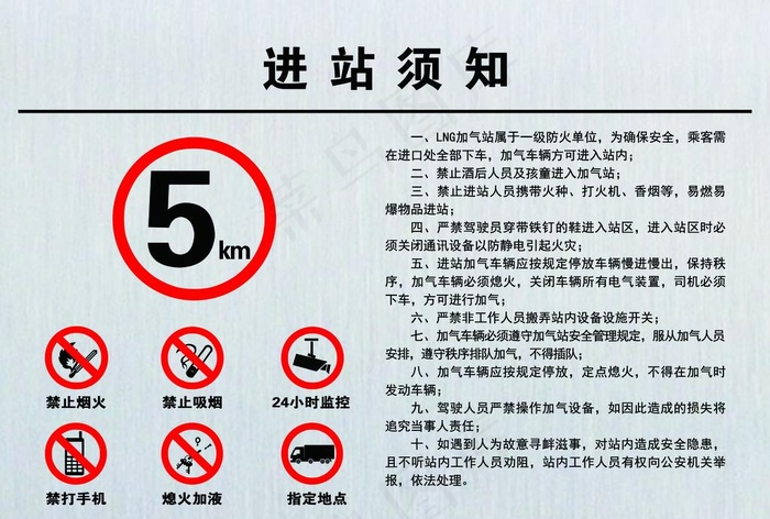 加油站进站须知图片(6693x4724)psd模版下载