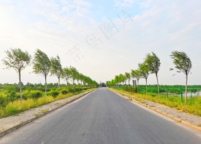 空荡荡的乡村道路风景图片