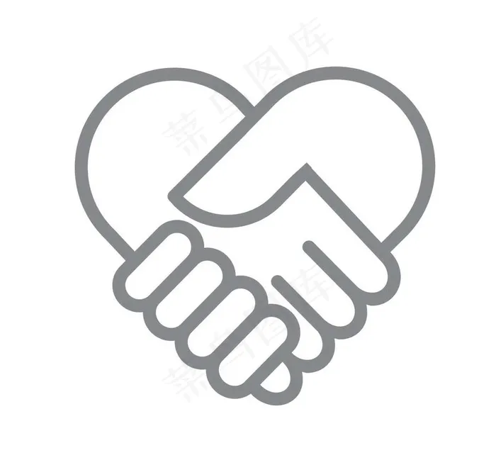 握手标志素材图片ai矢量模版下载
