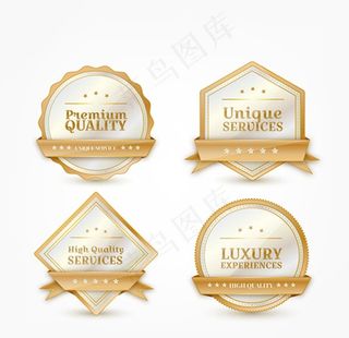 奢华金色图标标签图片
