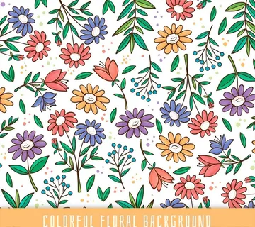 花卉无缝背景图片