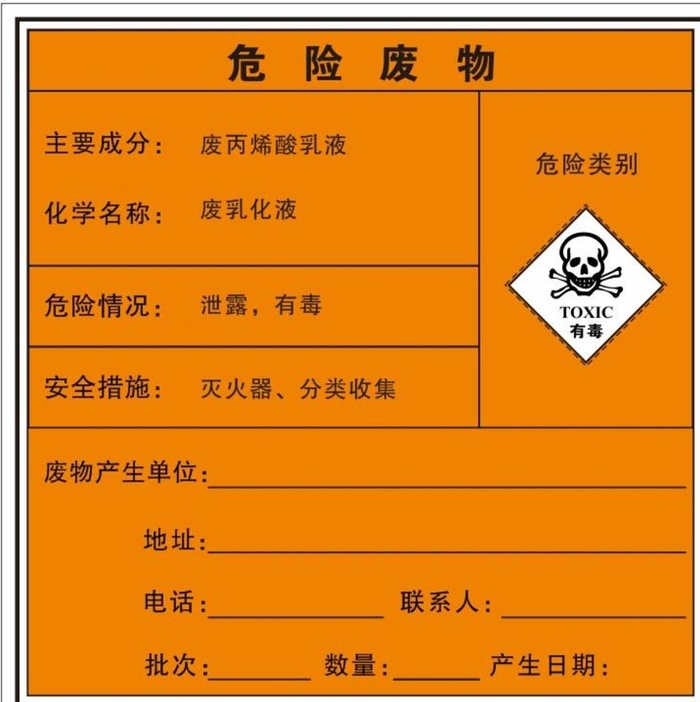 危险废物图片cdr矢量模版下载