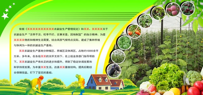 农业展板简介 蔬菜副业展板图片