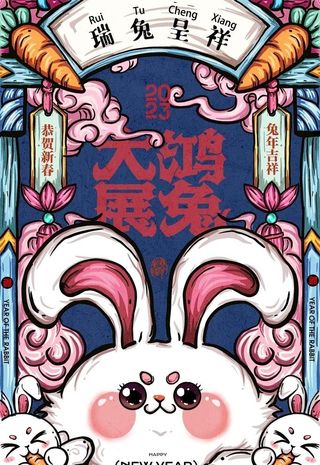 大展宏兔兔年海报图片