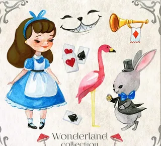 爱丽丝梦游仙境元素图片