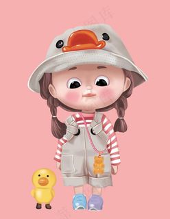 卡通小女孩图片