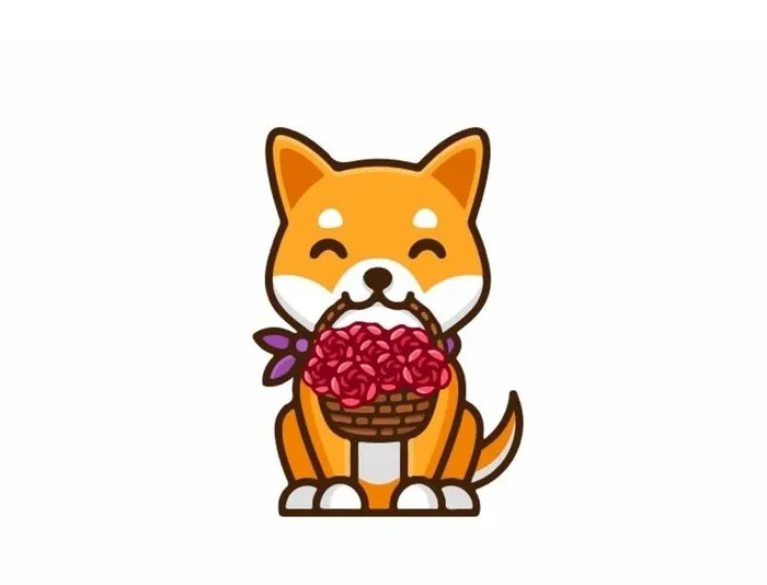 卡通柴犬图片ai矢量模版下载