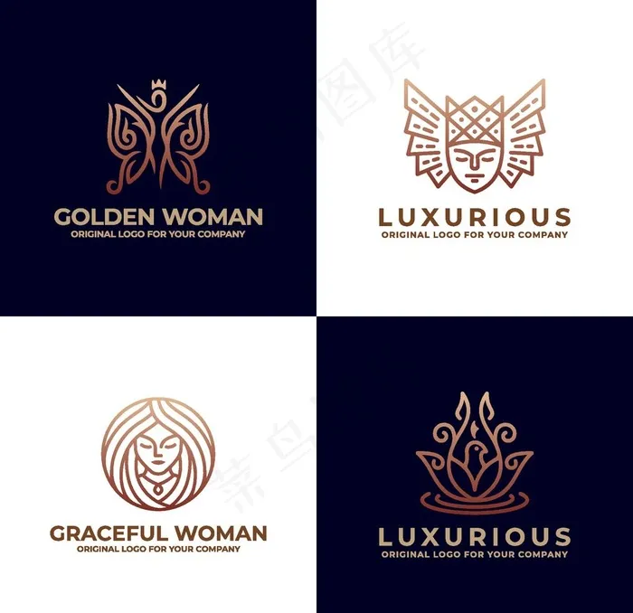 女性logo图片eps,ai矢量模版下载