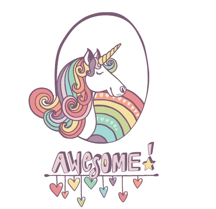 独角兽创意插画图片