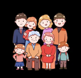 全家福卡通素材图片