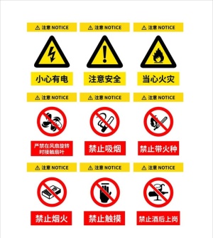 当心触电防风机 图片