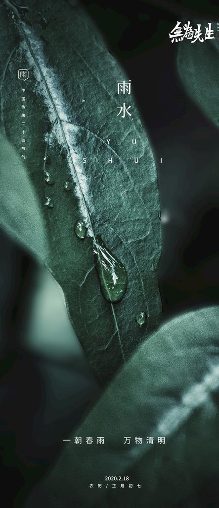 雨水海报图片(1080x2330)psd模版下载