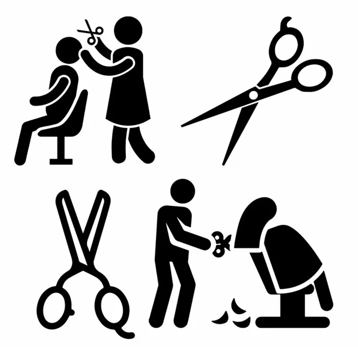 剪发图标图片cdr矢量模版下载