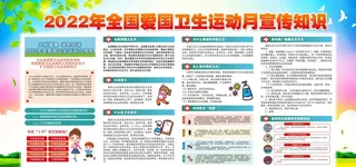 2022爱国卫生运动展板图片