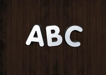 立体字样机图片