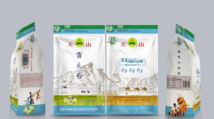 手绘面粉包装袋效果图图片