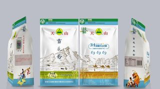 手绘面粉包装袋效果图图片