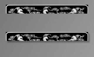 灰度图 精雕 雕花 蝙蝠 祥云图片