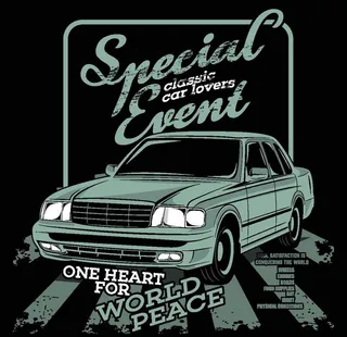 复古汽车海报图片