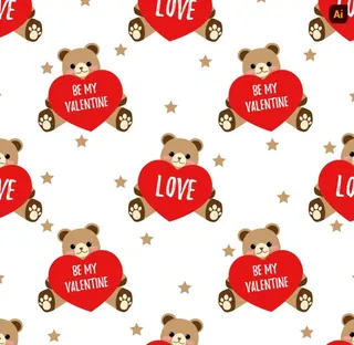 情人节小熊背景图片